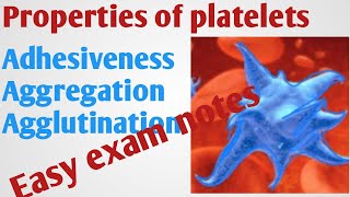 Properties of platelets Easy exam notes [upl. by Jelsma]