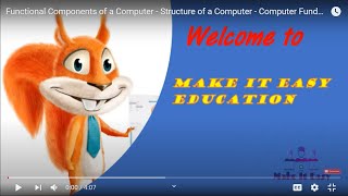 Functional Components of a Computer  Structure of a Computer  Computer Architecture [upl. by Marna424]