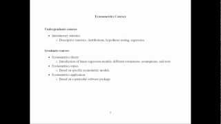 Econometrics  Overview [upl. by Colombi108]