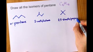 Draw All the Isomers of Pentane [upl. by Porush]