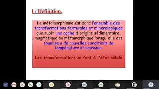 Séance 4 Géodynamique interne Métamorphisme et roches métamorphiques [upl. by Ransom]