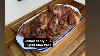 How To Make Jamaican Stew Peas With Pigtail  Stew With Pigtail Jamaican Style [upl. by Medor]