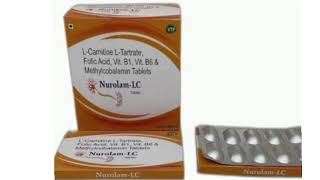 Nurolam LC Tablets LCarnitine LTartrate Folic Acid Vit B1 Vit B6 amp Methylcobalamin Tablets [upl. by Ennayk]