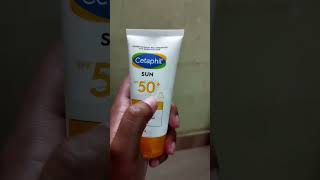 Cetaphil Sunscreen SPF 50 for sensitive skin review sunscreen spf cetaphil cetaphilsunscreen [upl. by Oemac]