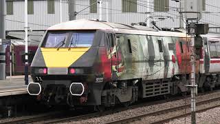 Class 91 Electras at Peterborough PBO Station ECML  Wed 22nd Nov 2023 [upl. by Munniks]