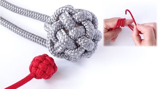 Hook Hack an Easier Way to Tie  Make a Tiny Globe Knot  Full Tutorial  Paracord  Macrame [upl. by Carnahan]