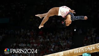 Jordan Chiles shows resilience on beam after fall in allaround final  Paris Olympics  NBC Sports [upl. by Eeral]