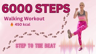 6000 Steps Walking Home Workout  Fun Fat Burn Exercise [upl. by Annahahs551]