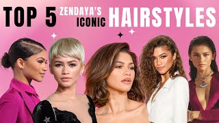 Top 5 Zendayas Iconic Hairstyles  mustwatch [upl. by Gerhardine]