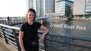 Irwell River Park  Full Manchester Walk [upl. by Ide]