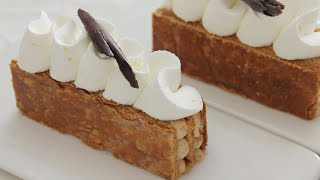 Hazelnut millefeuilles 榛子千层酥 Millefeuilles aux noisettes [upl. by Halette231]