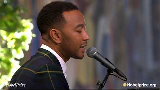 John Legend performs live quotRedemption Songquot by Bob Marley at 2017 Nobel Peace Prize award ceremony [upl. by Berard]