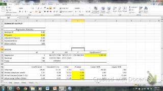 Multiple Regression Interpretation in Excel [upl. by Bardo633]