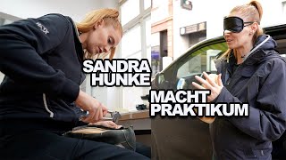 Model Sandra Hunke  Praktikum als Orthopädieschuhmacherin [upl. by Nibas16]