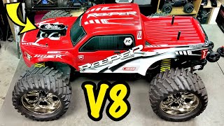 V8 ENGINE RC CAR BUILD PART 4  4WD MONSTER TRUCK WITH 3 SPEED TRANSMISSION [upl. by Mata312]