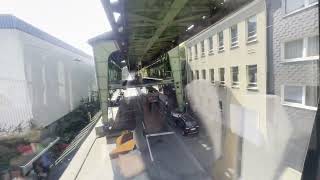 Wuppertal Germany Hanging Train Schwebebahn [upl. by Nonnelg526]