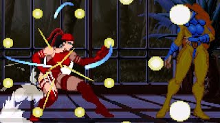 Elektra vs Jean Grey Marvel Super Heroes Mugen Game CPU Fights Best of 3 [upl. by O'Driscoll]