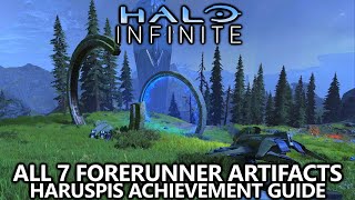 Halo Infinite  All 7 Forerunner Artifacts Location Guide  Haruspis Achievement [upl. by Hey478]