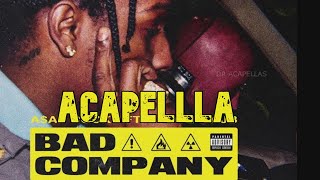 AAP Rocky  Bad Company HQ Acapella  Vocals Only ft BlocBoy [upl. by Nnaael]