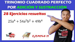 😍 👉 Trinomio cuadrado perfecto por adición y sustracción EJERCICIOS RESUELTOS✅ [upl. by Lihcox]