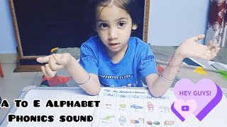 learn Alphabet phonics sound Toddler learnAa to Eeabc songkids book reading the Alphabet [upl. by Lainahtan964]