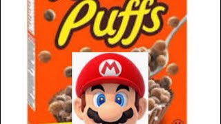 Mario tries Reese’s puffs Mario land theme x Reese’s Puffs Rap  Lucchetta [upl. by Anerehs942]