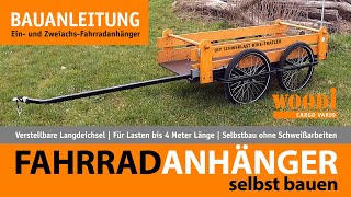 fahrradanhänger selber bauen  bauplan holz [upl. by Aneema]