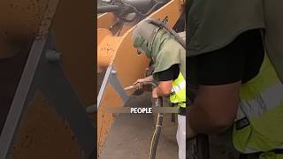 Using a sandblasting machine to remove rust from machinery shorts [upl. by Cates]