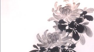 Chrysanthemum sumie painting  菊 [upl. by Lord]