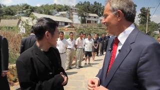 Jet Li and Tony Blair launch 1000 village plan to tackle climate change [upl. by Enneite]