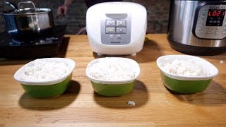 Rice cooker vs Instant Pot vs stovetop—which makes the best rice [upl. by Nilpik]