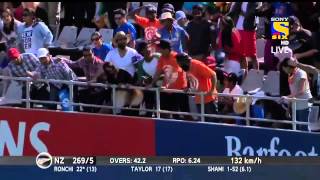 India vs New zealand 3rd ODI Eden Park Full Highlights Thrilling End 24 jan 2014 [upl. by Tizes]