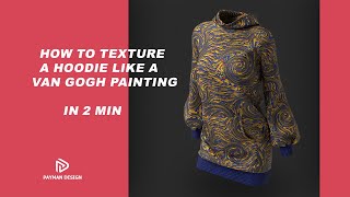 How to texture a hoodie like a Van Gogh painting [upl. by Nirel527]