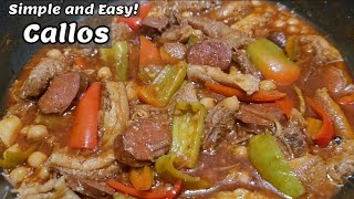 Callos recipe  Simple and easy Spanishstyle Beef Tripe Stew [upl. by Acinorev]