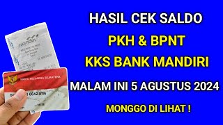 CEK SALDO PKH amp BPNT KKS MANDIRI MALAM INI PKH MANDIRI  BPNT MANDIRI [upl. by Auqeenwahs834]