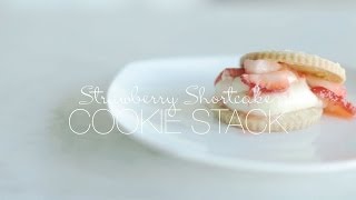 How To Make Strawberry Shortcake Cookie Stack [upl. by Namlak]