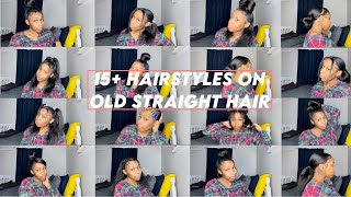 15 Hairstyles For Straight Natural Hair  EASY BACK TO SCHOOL HAIRSTYLES [upl. by Hamann]