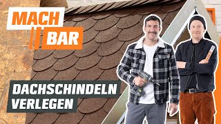 Gartenhausdach decken Dachschindel verlegen  OBI [upl. by Htenaj]