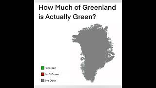 How much of Greenland is Actually Green map greenland green youtubeshorts [upl. by Nywra]