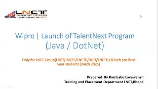 Wipro TalentNext 2025 [upl. by Trevlac]