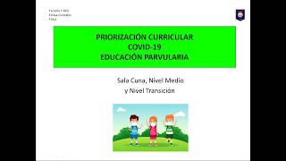 Priorización curricular educación parvularia [upl. by Prosper]