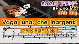 Tenor를 위한 Vaga luna che inargenti Accompaniment 은빛 아름다운 달이여 반주 [upl. by Eylhsa]