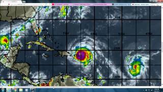 Hurricane Irma Atlantic Satellite Intellicast Last Night [upl. by Graniela]