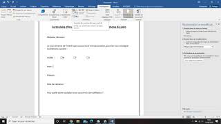 Comment réaliser un questionnaire avec Word [upl. by Gardas854]