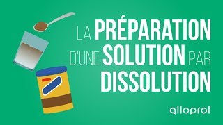 La préparation dune solution par dissolution  Sciences  Alloprof [upl. by Etteyafal]