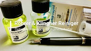 Rohrer amp Klingner Reiniger für Füllfederhalter  Review mit Test [upl. by Pam]