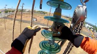 H Structure Insulator Change Out Northwest Lineman College [upl. by Nolaj]