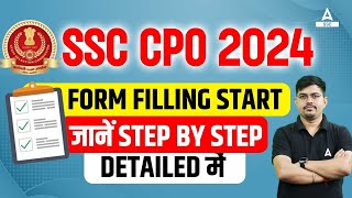 SSC CPO Form Fill Up 2024  SSC CPO Form Kaise Bhare  Step by Step Process by Vinay Sir [upl. by Ridan]