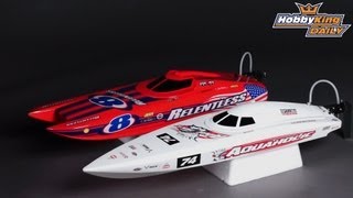 HobbyKing Daily  Aquaholic Relentless Race Boats [upl. by Iztim86]