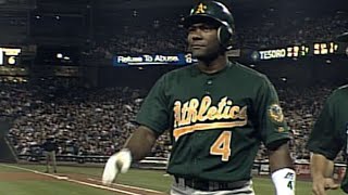 Miguel Tejada gets a grand slam hits for the cycle in 2001 [upl. by Kuth77]